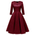 Gorgeous Women's Big Swing Lace Party Dress #Lace #Long Sleeve